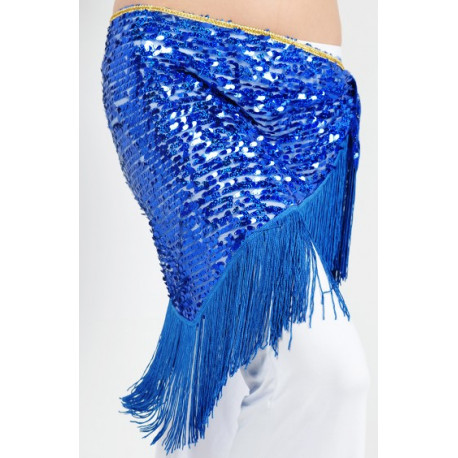 ceinture de danse orientale bleu roy