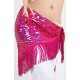 Ceinture de danse orientale triangle fuschia