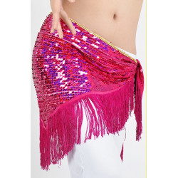 Ceinture de danse orientale triangle fuschia
