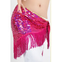Ceinture de danse orientale triangle fuschia