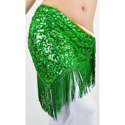ceinture de danse orientale verte