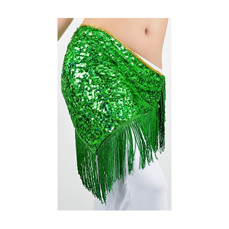 ceinture de danse orientale verte