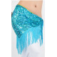 ceinture de danse orientale turquoise