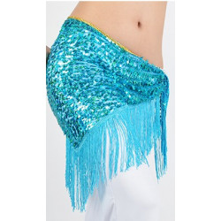 ceinture de danse orientale turquoise