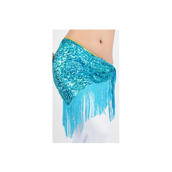 ceinture de danse orientale turquoise