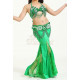 Jupe sirène de danse orientale enfant motifs losange vert intense