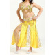 Jupe sirène de danse orientale enfant motifs losange jaune