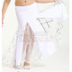 Jupe sirène de danse orientale enfant motifs losange blanc