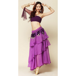 Costume de danse orientale 3 pièces violet