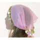 Foulard de tête de danse orientale enfant rose clair