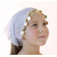 Foulard de tête de danse orientale enfant blanc
