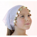 Foulard de tête de danse orientale enfant blanc