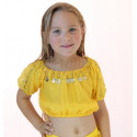 Brassière enfant de danse orientale jaune