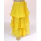 Jupe orientale de danse enfant 3 volants jaune