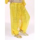 Sarouel enfant de danse orientale à paillettes jaune