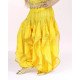 Pantalon enfant de danse orientale à voiles et grelots jaune