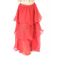 Jupe orientale de danse enfant 3 volants rouge