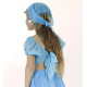 Foulard de tête de danse orientale enfant turquoise
