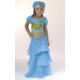 Foulard de tête de danse orientale enfant turquoise