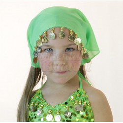 Foulard de tête de danse orientale enfant vert pomme