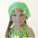Foulard de tête de danse orientale enfant vert pomme