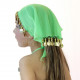 Foulard de tête de danse orientale enfant vert pomme