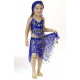 Tenue orientale enfant brillante top jupe bleu nuit