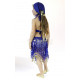 Tenue orientale enfant brillante top jupe bleu nuit