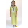 Djellaba pour enfant brodée couleur sable et or