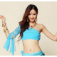 Costume de danse orientale complet bleu ciel
