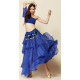 Costume de danse orientale 3 pièces bleu nuit