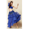 Costume de danse orientale 3 pièces bleu nuit