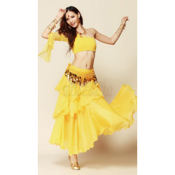 Costume complet de danse orientale Jaune