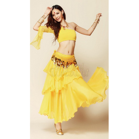 Costume complet de danse orientale Jaune
