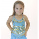 Costume de danse orientale enfant 2 pièces bleu ciel