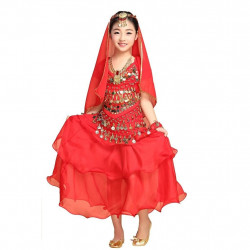Tenue enfant de danse orientale 2 pièces rouge