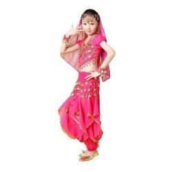 Costume de danse brassière + pantalon enfant 2 pièces fuschia