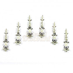 Paquet de Bindis autocollants argentés 