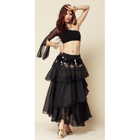 Costume de danse orientale 3 pièces noir