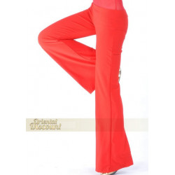 Pantalon de cours de danse orientale rouge