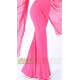 Pantalon de cours de danse orientale fuschia