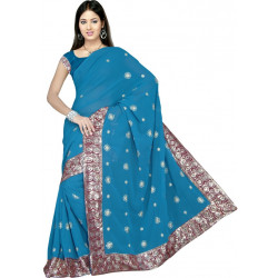 Sari indien de danse Bollywood trquoise 