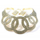 Collier parure strass doré cercles