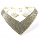 Collier parure strass pointe dorée