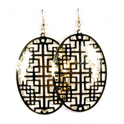 Boucles d oreilles métal or obao