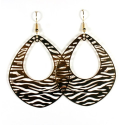 Boucles d oreilles métal doré crépuscule