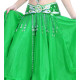 Ceinture de danse orientale satin orientale vert / argenté