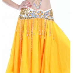 Ceinture de danse orientale satin orientale doré / argenté