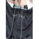 Ceinture de danse orientale satin orientale noir / argenté