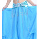 Ceinture de danse orientale satin orientale turquoise / argenté